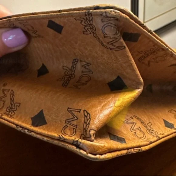 MCM Tan Leather Briefcase with Monogram - Picture 8 of 12